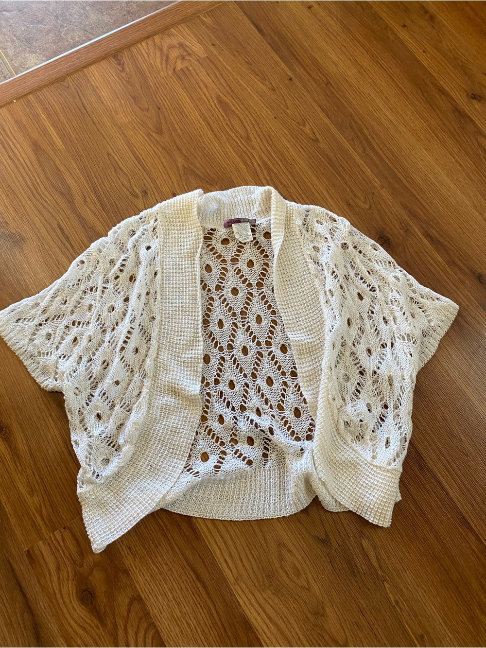 Vintage Style Eyelet Knit Cardigan